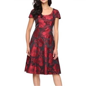 Ignite Evenings Black Evening Dress with Red Lining